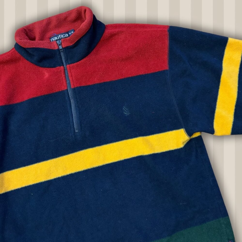 Vintage Nautica quarter zip fleece